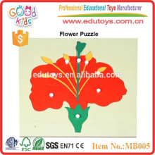 Montessori Material Educational Puzzle de bois Toys Flower Puzzle Game